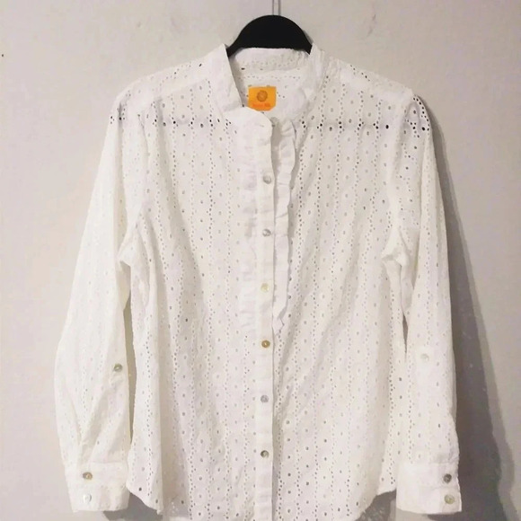 Ruby Rd. Eyelet Ruffle Top - Picture 2 of 5